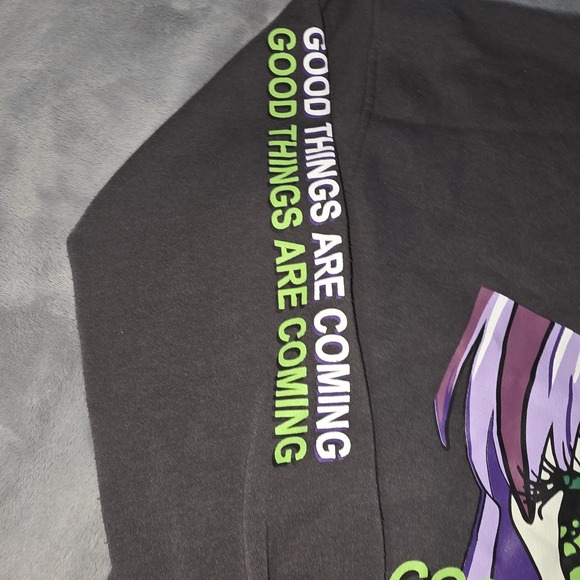 Orange Kiss Good Things Are Coming Anime Full Zip Sweatshirt Mens X-Large Gray - Picture 4 of 15